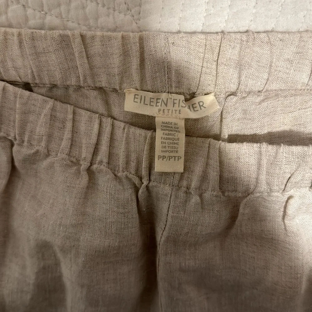 Eileen Fisher 100% Organic Linen Capris PP - Picture 5 of 11